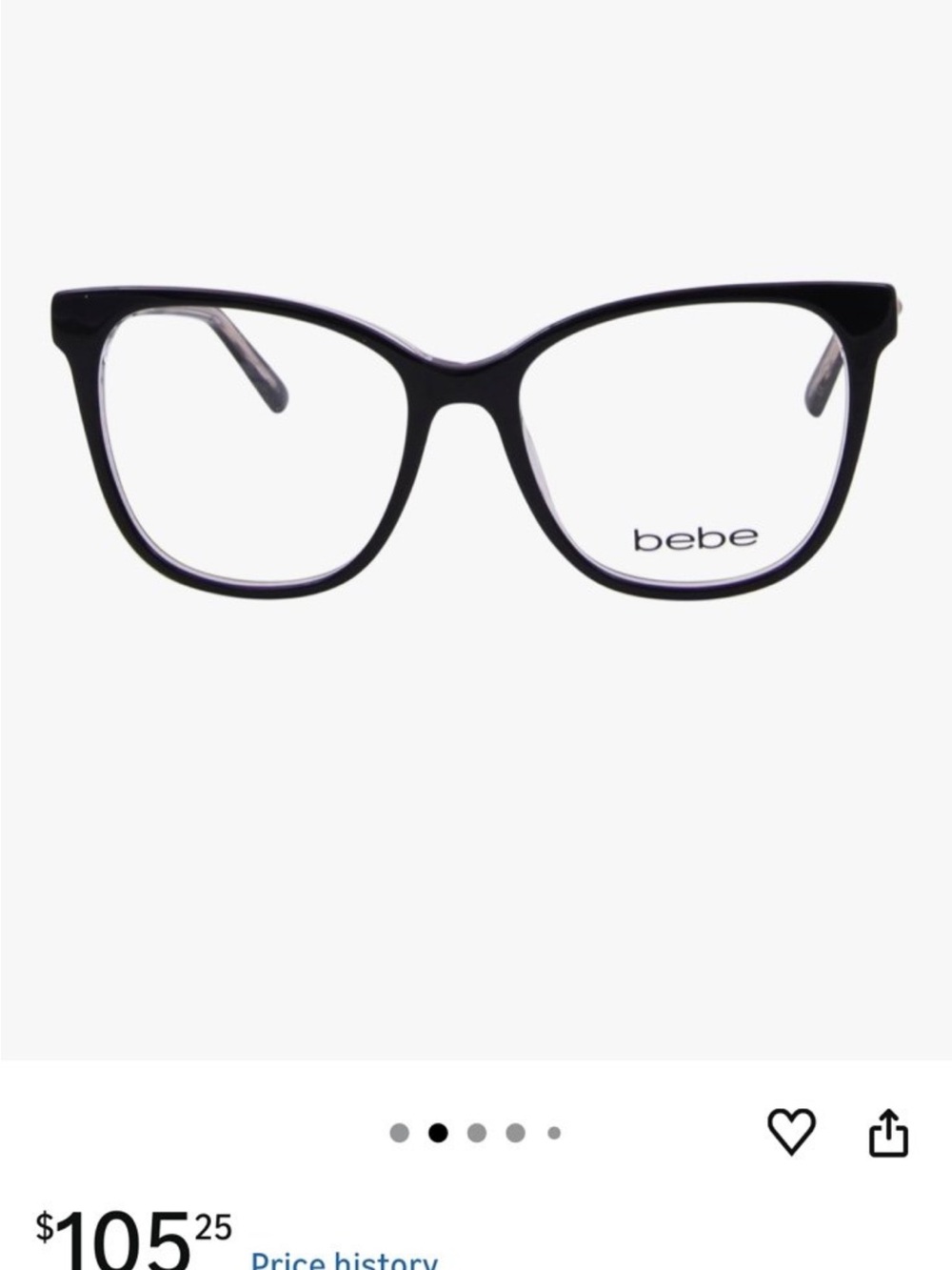 bebe Black Women's Fashion Eyeglasses
